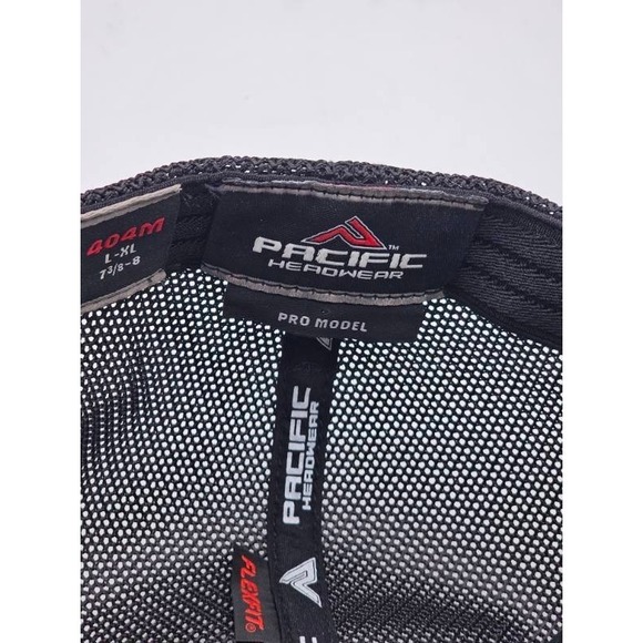 BSI Pacific Headwear Pro Model Hat Cap Black Size XL Flex Fit Logo - Picture 7 of 10